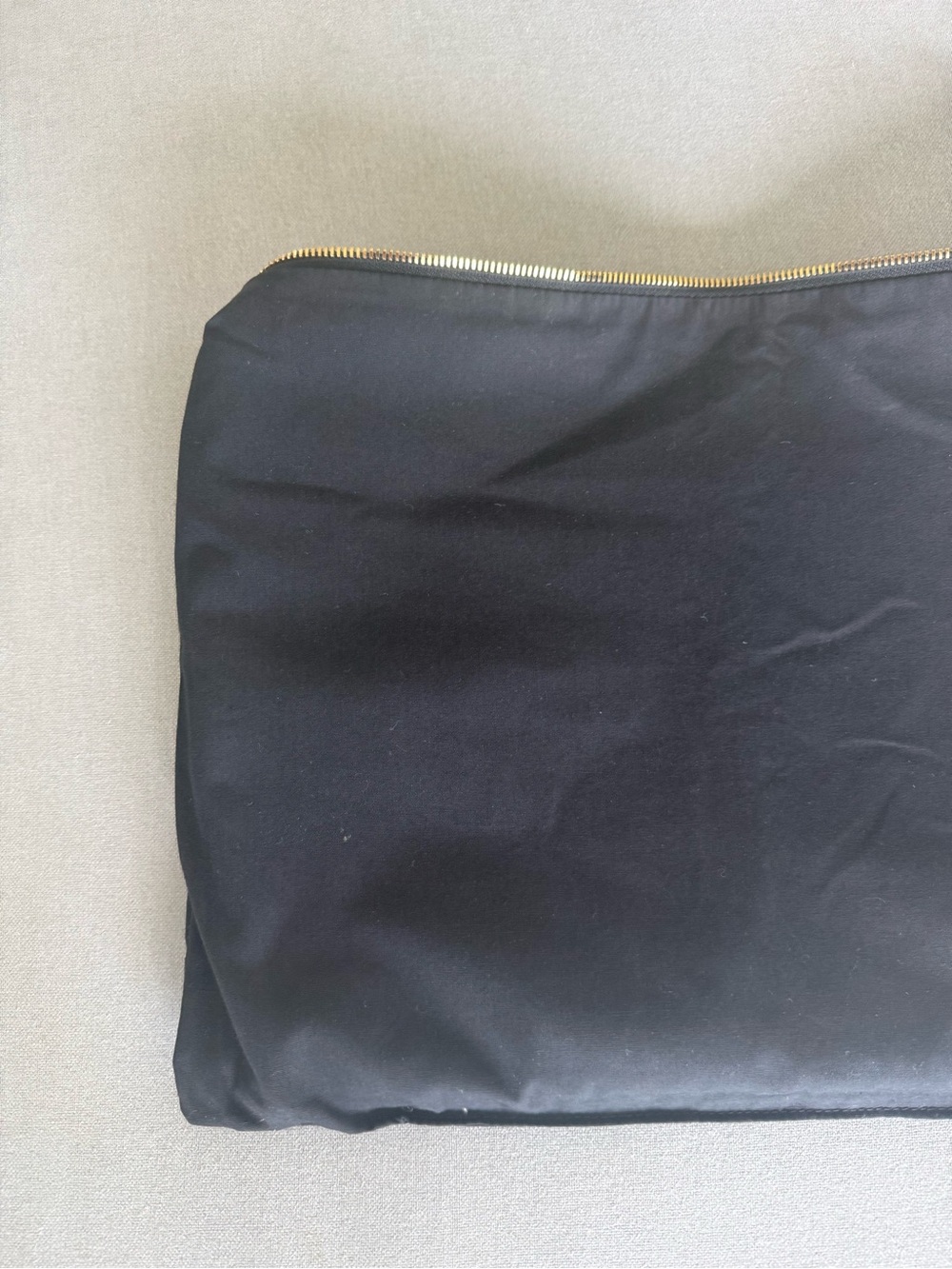 Clare V Black Pebbled Leather Oversize Foldover Clutch Large Laptop Sleeve - Picture 7 of 10
